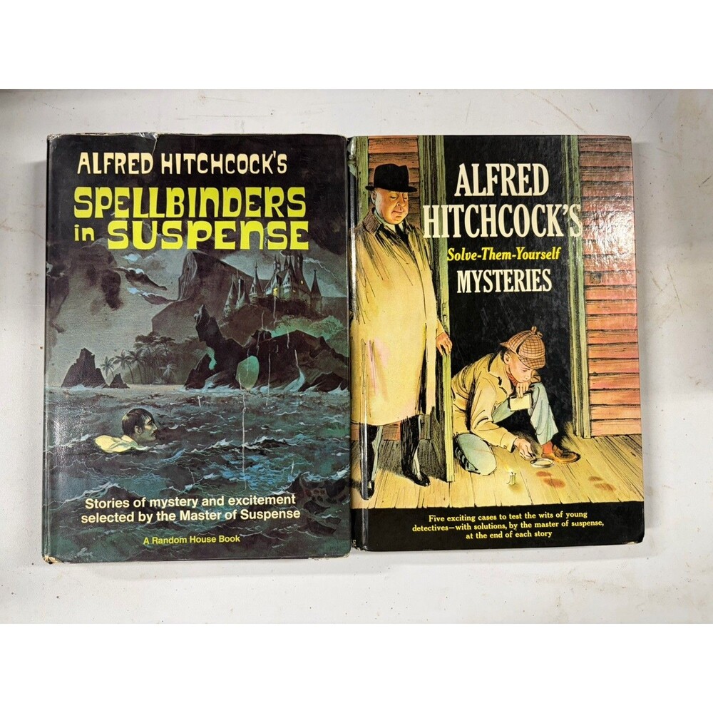 VTG Alfred Hitchcock Spell Binders & Suspense & Solve-Them-Yourself Mysteries